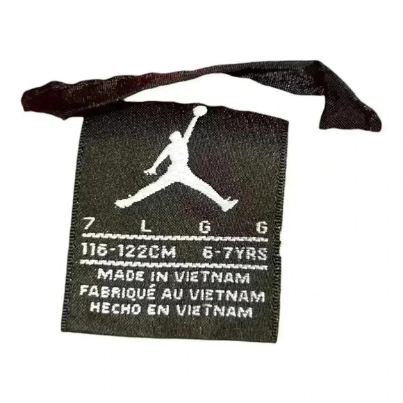 NIKE AIR JORDAN Black/Red Zip-Up Lined/Insulated PUFFER HOODED JACKET Sz-6-7 - Picture 4 of 7